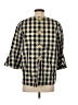 Sara Campbell Checkered-gingham Gray 3/4 Sleeve Blouse Size XS - photo 2