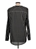 Roz & Ali Stripes Black Long Sleeve Blouse Size L - photo 2