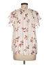 Ann Taylor Factory 100% Polyester Ivory Short Sleeve Blouse Size M - photo 2