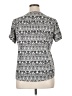 North Crest Print Gray Silver Short Sleeve Blouse Size 1X - photo 2