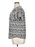 North Crest Print Gray Silver Short Sleeve Blouse Size 1X - photo 5