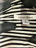 Studio Works Stripes Silver Black Long Sleeve Blouse Size M - photo 7