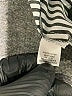Studio Works Stripes Silver Black Long Sleeve Blouse Size M - photo 8