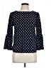 Green Envelope Polka Dots Black Long Sleeve Blouse Size L - photo 1