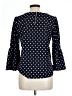 Green Envelope Polka Dots Black Long Sleeve Blouse Size L - photo 2