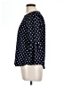 Green Envelope Polka Dots Black Long Sleeve Blouse Size L - photo 5