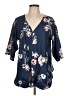 Unbranded Blue 3/4 Sleeve Blouse Size L - photo 1