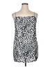 Motel 100% Viscose Animal Print Silver Cocktail Dress Size XL - photo 1