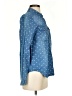 Free Heart Polka Dots Blue Long Sleeve Button-Down Shirt Size XS - photo 4