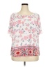 Assorted Brands Pink Short Sleeve Blouse Size 2X - photo 1