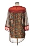 MULTIPLES 100% Polyester Brown 3/4 Sleeve Blouse Size L - photo 2