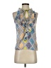 Etcetera 100% Silk Blue Sleeveless Silk Top Size 2 - photo 1