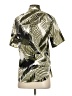 Topshop 100% Polyester Tropical Green Short Sleeve Blouse Size 2 - photo 2