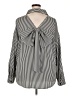 Shein Curve 100% Polyester Stripes Silver Long Sleeve Blouse Size 20 Plus (4) - photo 2