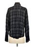 August Sky 100% Rayon Plaid Gray Long Sleeve Blouse Size S - photo 2