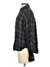August Sky 100% Rayon Plaid Gray Long Sleeve Blouse Size S - photo 5