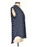 Roz & Ali 100% Polyester Stripes Blue Short Sleeve Top Size S - photo 4