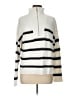 Laundry by Shelli Segal Stripes Ivory Pullover Sweater Size L - photo 1