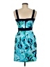B. Smart 100% Polyester Tropical Blue Cocktail Dress Size 8 - photo 2