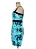 B. Smart 100% Polyester Tropical Blue Cocktail Dress Size 8 - photo 5