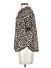 Ann Taylor LOFT 100% Polyester Animal Print Ivory Short Sleeve Blouse Size XXS - photo 5
