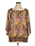 Alfani Brown 3/4 Sleeve Blouse Size 16 - photo 1