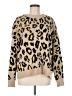 Anama 100% Acrylic Animal Print Gold Pullover Sweater Size M - photo 1
