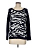 Talbots 100% Cotton Animal Print Blue Pullover Sweater Size M - photo 1