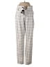 MNG Suit Plaid Gray Ivory Casual Pants Size 6 - photo 1