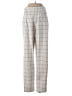 MNG Suit Plaid Gray Ivory Casual Pants Size 6 - photo 2