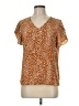 Shein Brown Short Sleeve Blouse Size 6 - photo 1