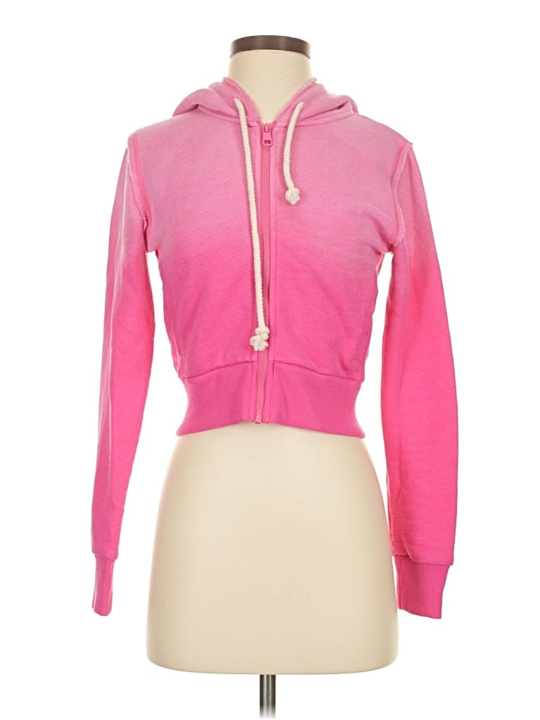 Pre-owned Superdry Zip Up Hoodie In Pink