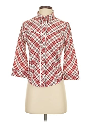 Guess Jeans 3/4 Sleeve Button-Down Shirt (view 1)