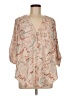 Torrid 100% Polyester Tan 3/4 Sleeve Blouse Size Med Plus (00) - photo 1