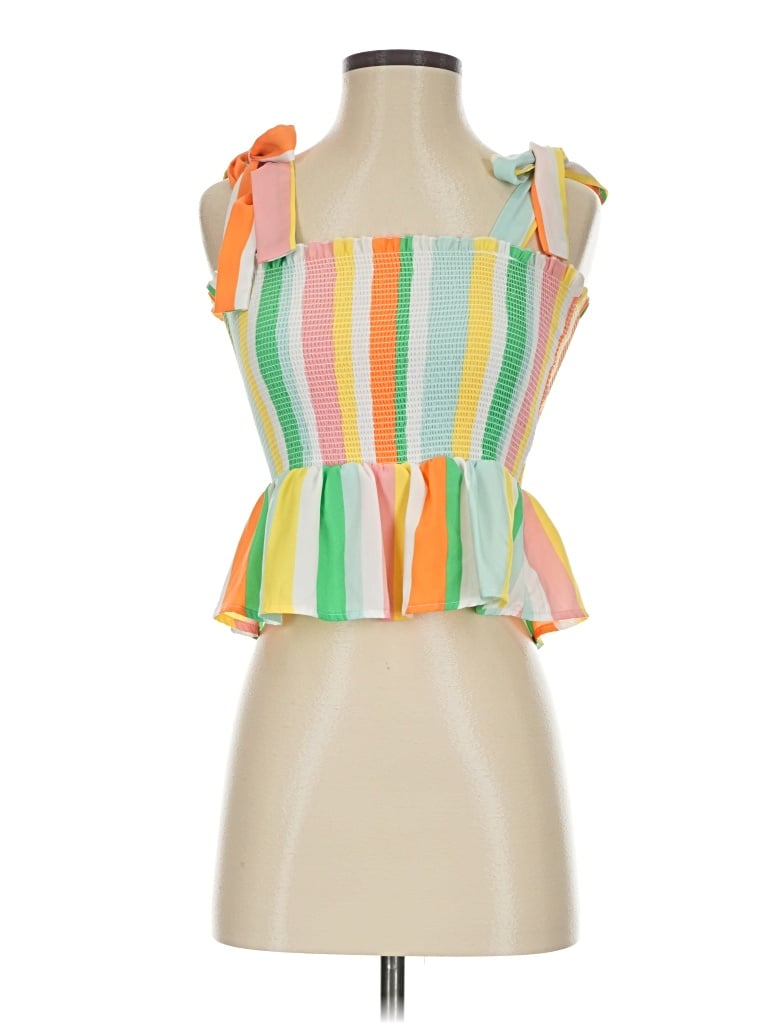 Pre-owned Chance Or Fate Sleeveless Blouse In Orange