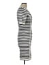 Codigo Stripes Gray Ivory Casual Dress Size L - photo 4
