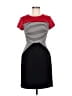 Sandra Darren Color Block Red Casual Dress Size 6 - photo 1