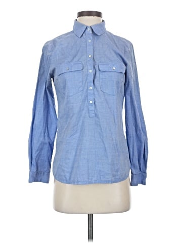 Zara Basic Long Sleeve Button-Down Shirt (view 1)