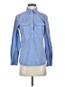Zara Basic Blue Long Sleeve Button-Down Shirt Size S - photo 1