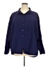 Assorted Brands Solid Blue 3/4 Sleeve Button-Down Shirt Size 20 - photo 1