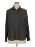 MICHAEL Michael Kors 100% Polyester Stripes Black Gray Long Sleeve Blouse Size XL - photo 1