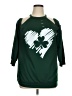 Unbranded Hearts Green Sweatshirt Size XL - photo 1