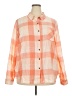Natural Reflections 100% Cotton Plaid Orange Long Sleeve Button-Down Shirt Size XXL - photo 1