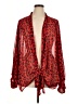Colleen Lopez 100% Polyester Animal Print Red Long Sleeve Blouse Size 1X - photo 1