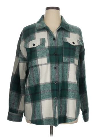 Trendy Queen Long Sleeve Button-Down Shirt (view 1)