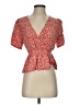 Boden 100% Viscose Red Short Sleeve Blouse Size 4 - photo 1