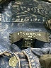 byCORPUS 100% Rayon Paisley Blue Long Sleeve Button-Down Shirt Size XS - photo 7