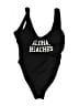 The Bikini Lab 100% Polyester Graphic Black One Piece Swimsuit Size S - photo 1