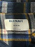 Old Navy 100% Cotton Plaid Blue Long Sleeve Button-Down Shirt Size 14 - photo 3
