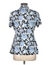 NY Collection Blue Short Sleeve Blouse Size M - photo 2